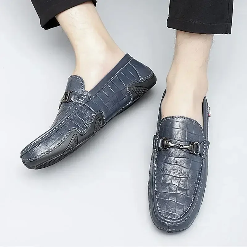 

Summer Moccasins Men's Leather One Pedal Slip-on Casual Leather Shoes 2024 New Loafers