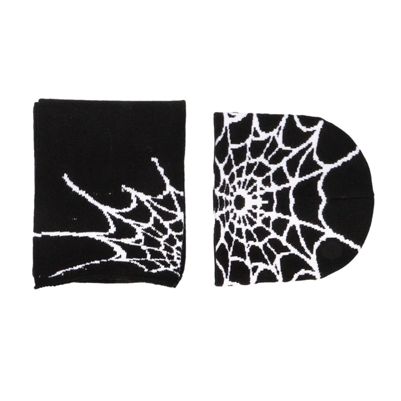 

Autumn Winter Beanie Hat and Scarf Thin Knitted Hats Skullies Unisex