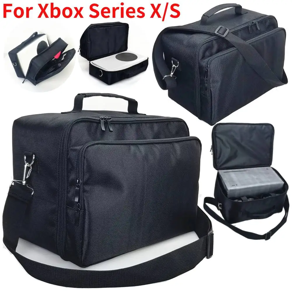 Xbox 시리즈 X/S 콘솔 호스트 보관용 운반 케이스 숄더 백 휴대용 핸드백 커버 게임 패드 용 충격 방지 보호 가방