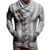 Cardigan Para Hombre Solid Sweater Man Coat 2024 Vintage Oblique Horns Button Designer Knitted Ugly Sweaters Mens Luxo Masculino 4
