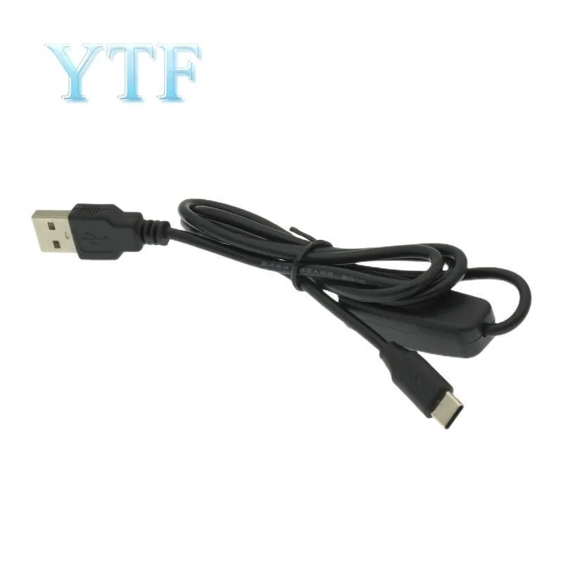 Universal USB Type C 5V 3A Charging Cable For Raspberry Pi 4 Power Cable With ON/OFF Switch For RPI 4 Model B RPI 4B Compute