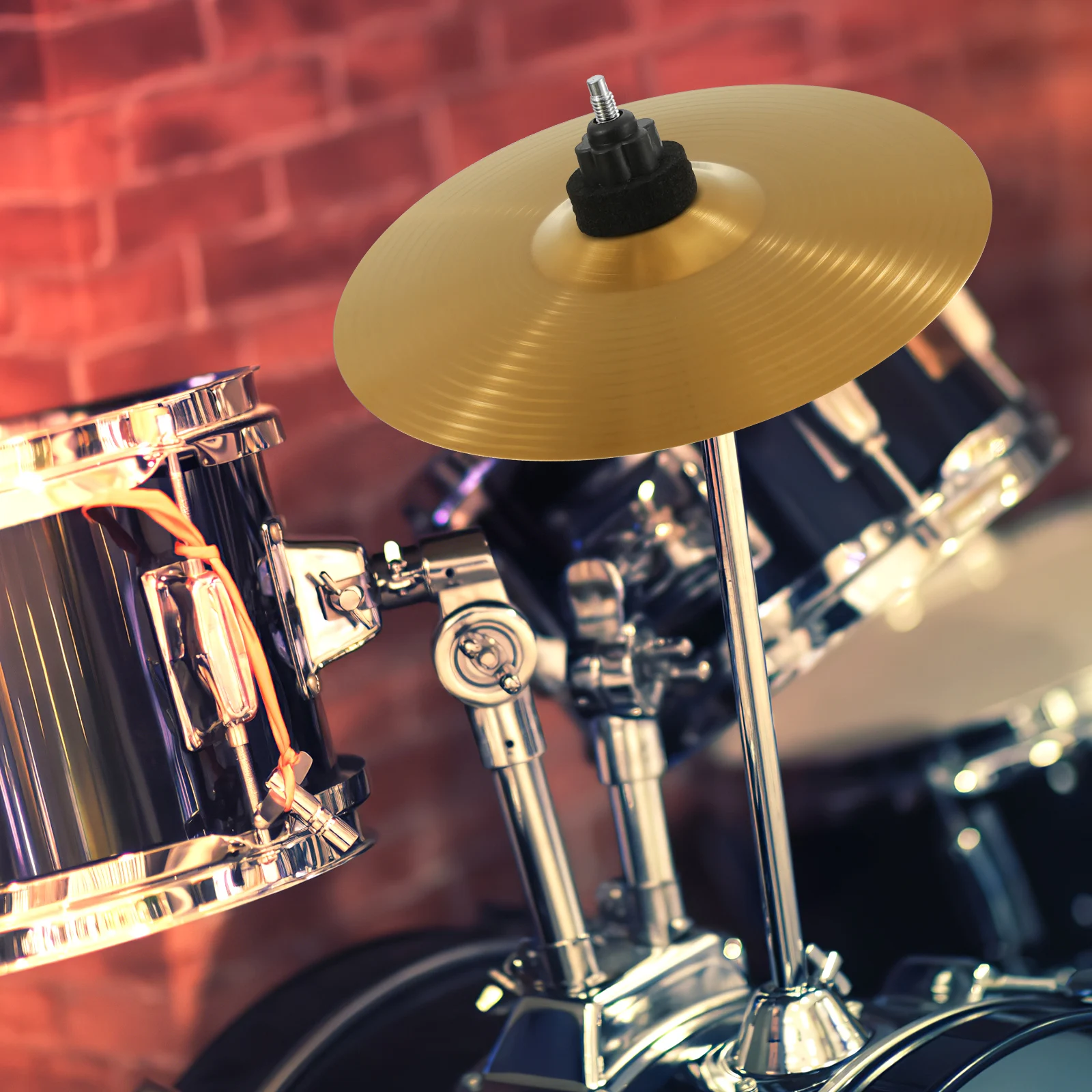 Brass Drum Crash Cymbals Hi Hat for Percussion Instruments Players Beginners Drum Player 8 Inch Size Musical Instrument Tool