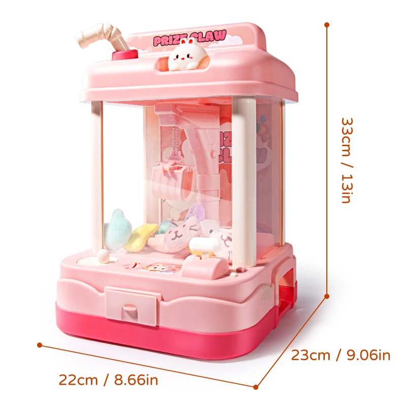 Kids Arcade Machine Doll Children Mini Coin Claw Gashapon Candy Interaction Game With Music and Light Toy for Girl 3 Year Gifts 6