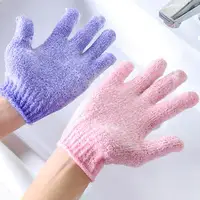 2Pcs Soft Shower Gloves Fast Foaming Scrubbing Gloves Exfoliating Body Cleaning Scrub Mitt Bathing Exfoliating Massage Gloves 2