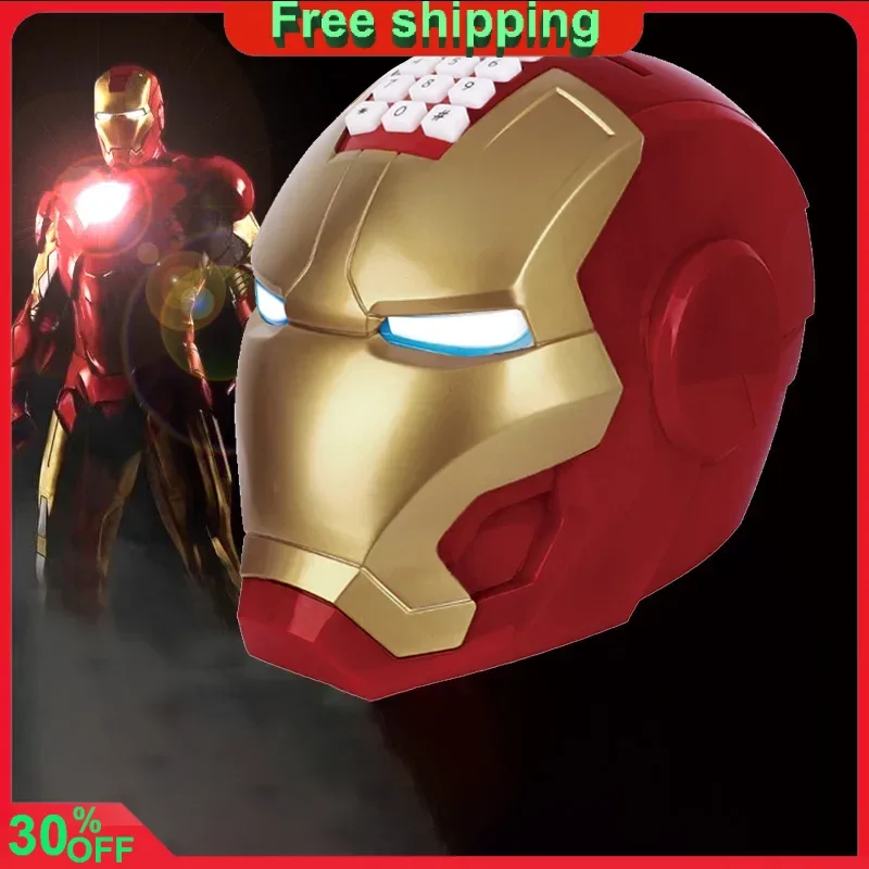 

Marvel Iron Man helmet Password lock Piggy bank Music and glowing eyes Action figures model desk decoration For Boys gift toys