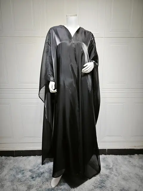 2026 Eid Mubarak ouvert Abaya femmes Robe musulmane Khimar Jilbab Kebaya caftan Robe Ramadan robes avec Hijab Kimono Islam vêtements