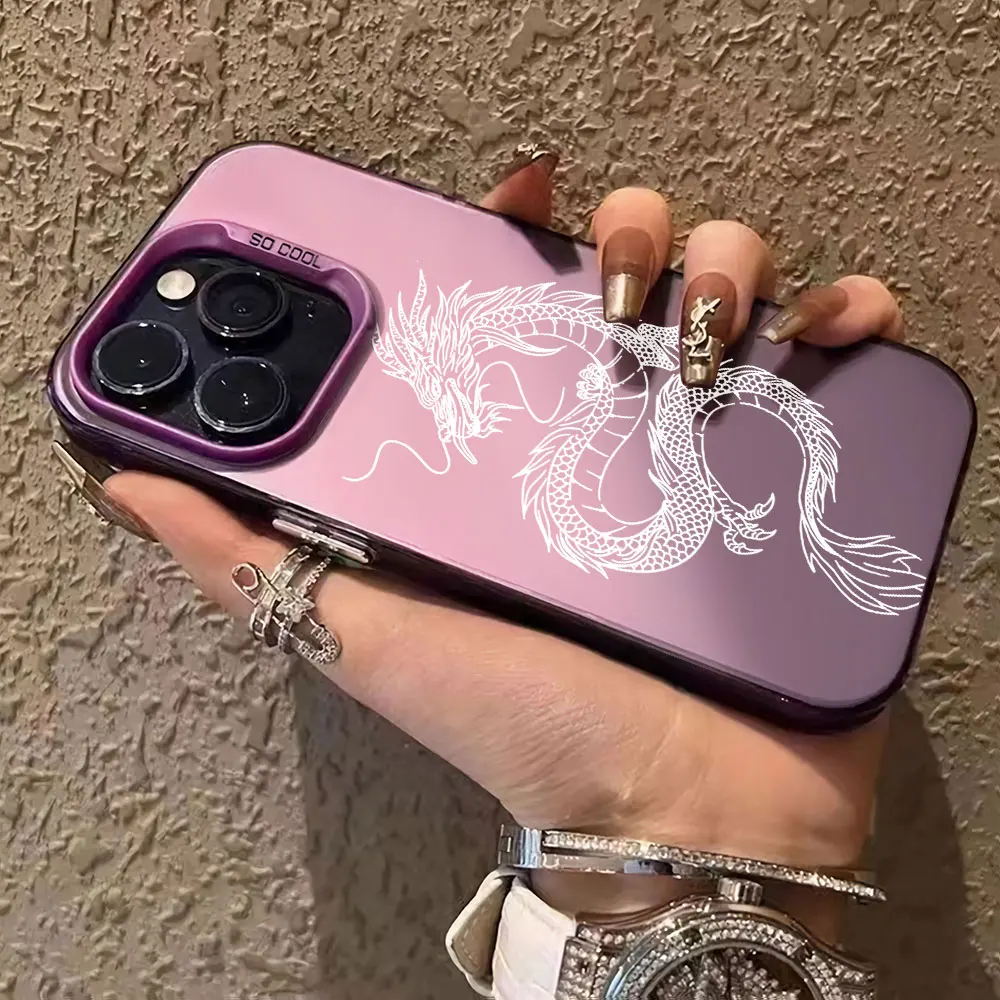 Luxury Silver Dragon Totem Phone Case