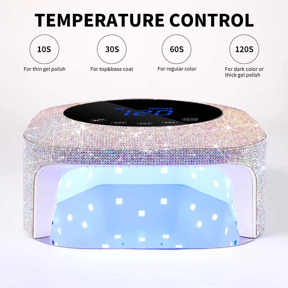 충전식 네일 드라이어 30LED 전문가용 UV 네일 램프 (젤 네일 폴리쉬용) 4단계 타이머 설정 및 자동 센서 포함 살롱 도구