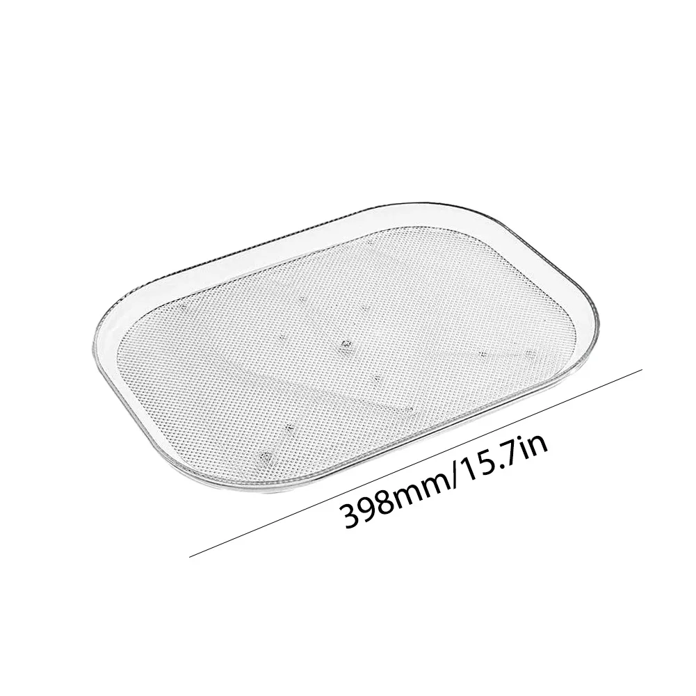 Turntable Organizer Lazy Susan Refrigerator 360 Rotatable Rectangle Storage Rack Kitchen Cabinet