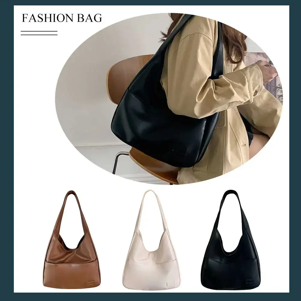 Women Vintage Hobo Bag Trendy PU Leather Shoulder Bag Large Capacity Retro Tote Handbag Soft Underarm Daily Dating shoulder handbag