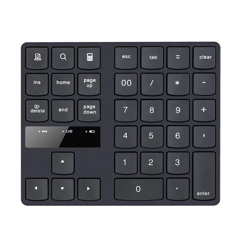 

35 Keys Wireless Mini Digital Keyboard Portable Rechargeable 2.4GHz Numeric Keypad for Accounting Teller Laptop Notebook Tablets