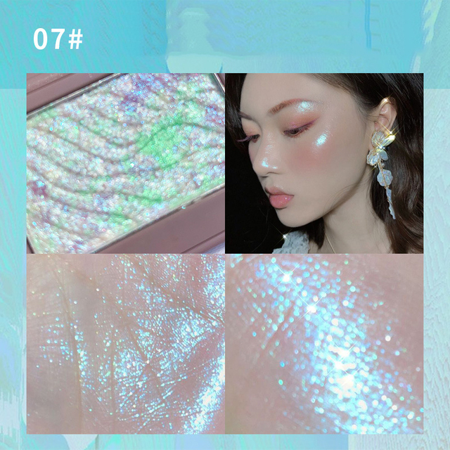 Highlighter Monochrome Eye Shadow Palette Face Body Makeup Waterproof Highlight Make up Contour Face High Gloss Powder