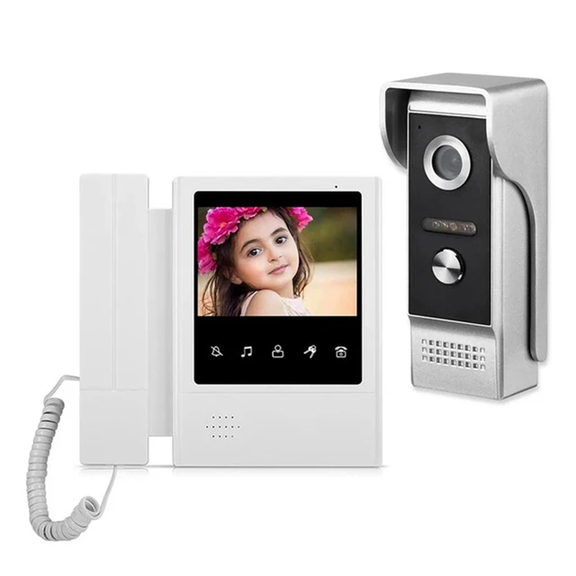 Video Doorbell Intercom System for Home 4.3 Inch Screen Video Door Phone Handheld Dual-Way Intercom Night-vision 6