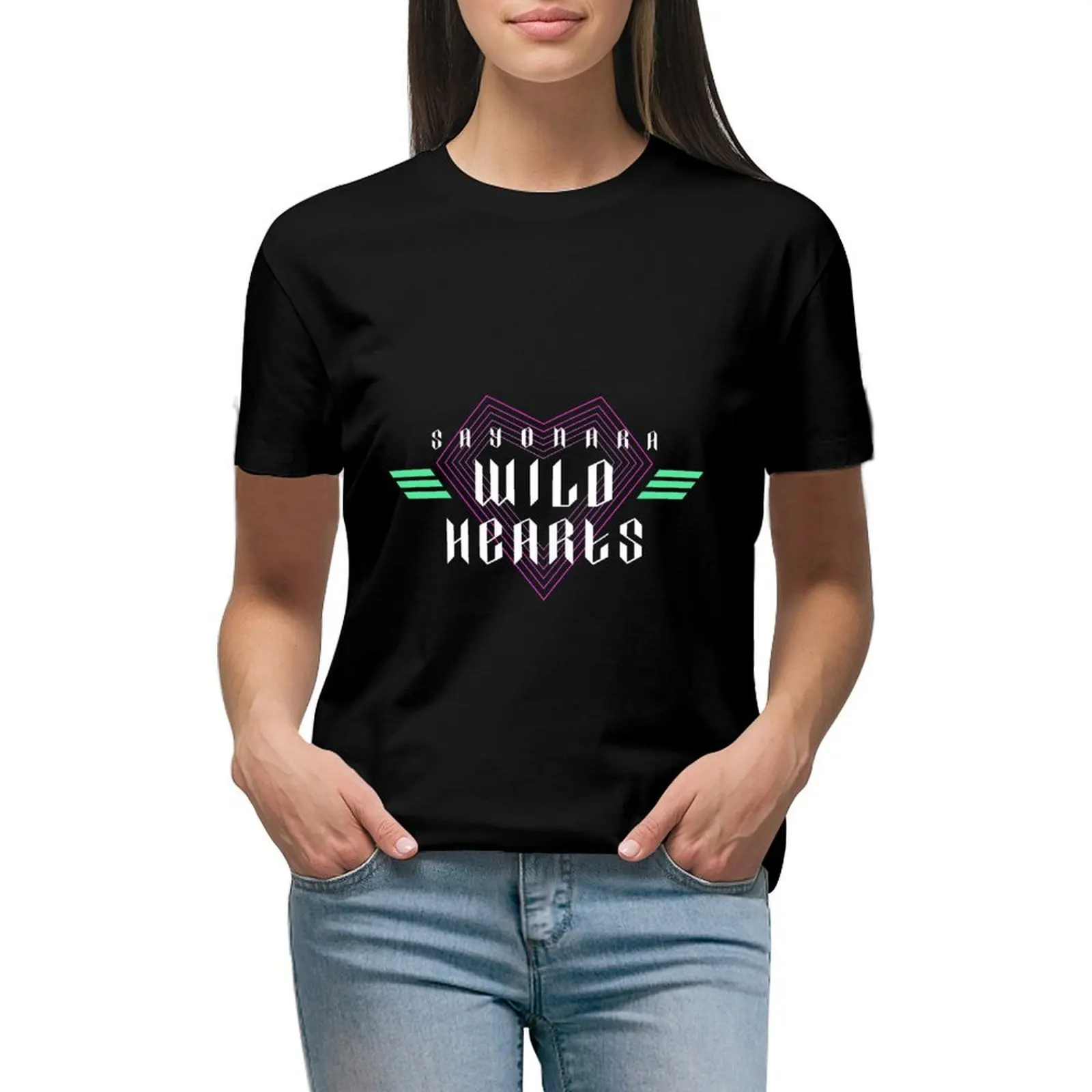 Sayonara Wild Hearts T-Shirt Abbigliamento Femminile Hippie Clothes Tees T-Shirt Da Donna