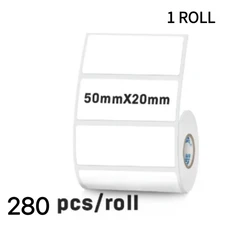 50mm Waterproof White Thermal Label Stickers - Self - Adhesive for Clothing & Price Tags (50mmX20mm)