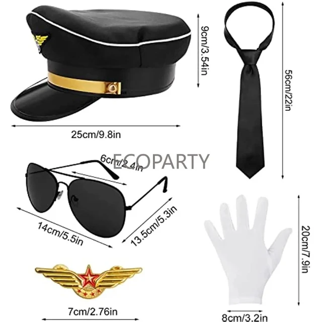 Disfraz De Capitán Y Azafata, Accesorios Para Halloween, Pareja, Kit De  Vestir, Sombrero De Capitán, Aviador, Gafas De Sol, Accesorio Dxaa -  Accesorios De Atrezo - AliExpress