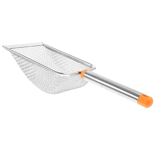 Metal Cat Litter Scoop Stainless Steel Sturdy Non-Stick Sifting Scoop for Cat Poop and Sand Pet Litter Shovel Sand Sifter 6