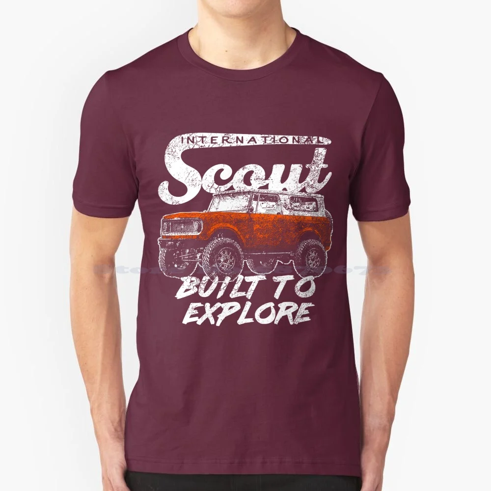 International Harvester Scout Ii Stile Retrò Costruito Per Esplorare La Maglietta 100% Cotone Tee International Harvester Scout Ii Retro