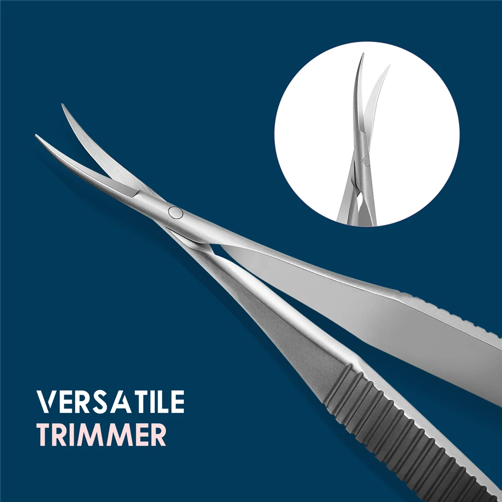 Russian Manicure Scissors Curved Tip Scissors Professional Stainless Steel Nail Dead Skin Remover Nail Clipper Salon Nail Tools 1