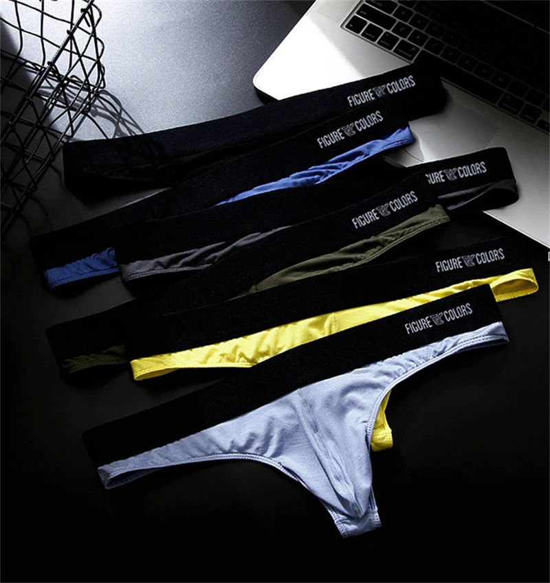 Tanga hombre sexy T® Herren String Modal Sissy Homosexuell Unterwäsche Männer Tanga niedrige Taille Tangas de Homebre Persönlichkeit sexy Dessous neu 1