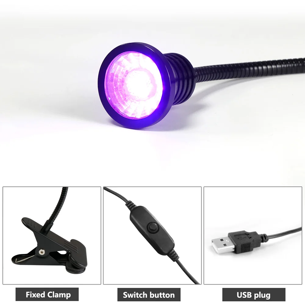 10W Led Ultraviolet Lights Lampe Uv Desk Lamp Mini Uv Gel Curing Light Nail Dryer for Led Diy Nail Art Cash Medical Detector