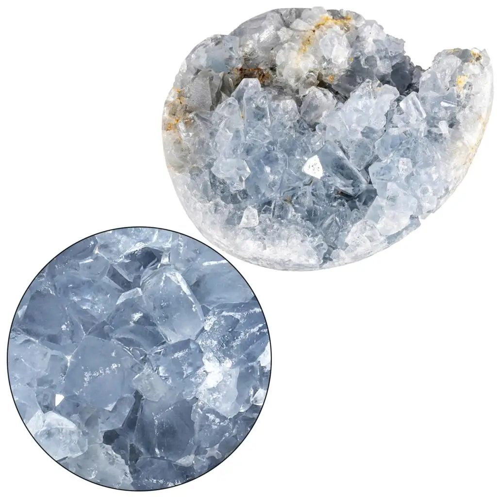 Natural Irregular Celestite Crystal Cluster Mineral Specimen For Home Decoration Desktop Ornaments 220-300g