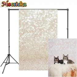 Ivory Gold Bokeh Photography Backdrops Sparkling (Not Glitter) Backdrop Newborn Baby Portrait Photo Studio Photo Booth Props