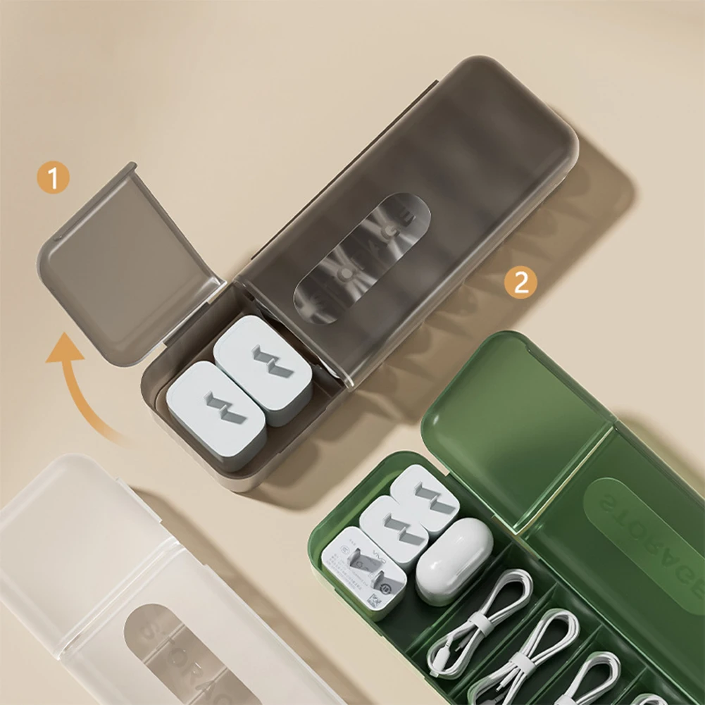 Portable Anti-deformed Power Strip Wire Case Dustproof PP Transparent Damp-proof with Cover Desktop Cable Organizer for Home 3