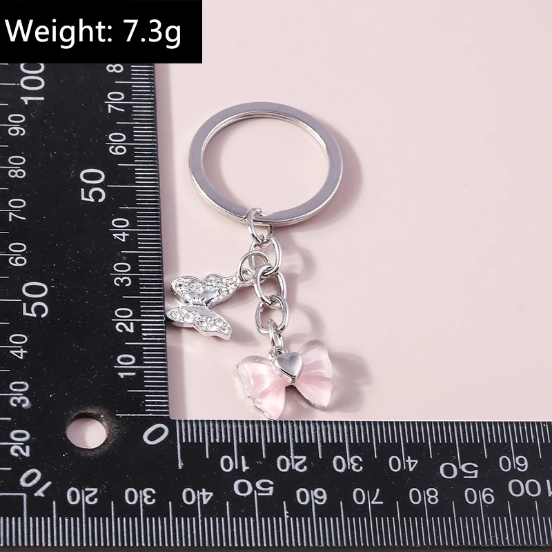 Niedlichen Kristall Strass Kaninchen Schlüssel bund für Auto Schlüssel halter Frauen Mädchen Schlüssel ring Anhänger Handtasche Charms DIY Schmuck Geschenke – Detail 2