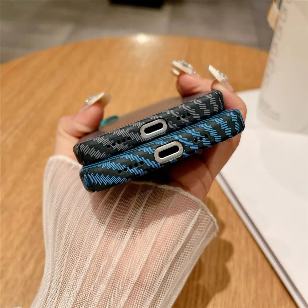 Ultra-Thin Matte Carbon Fiber Pattern Shockproof Phone Case