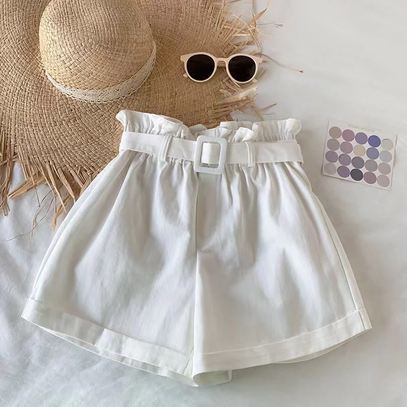 Girls' Shorts Summer Thin Style Girls' Half Skirt Pants Children's Summer Clothing pants Wide Legs for Outer Wear