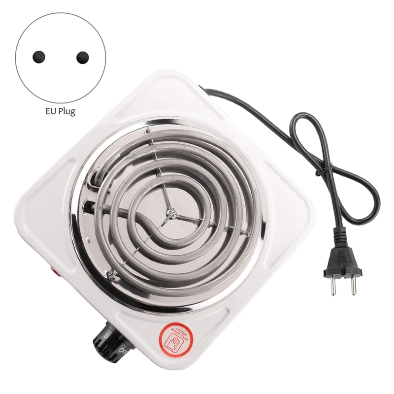 Electric Single Burner Cooktop, Compact And Portable, Adjustable Temperature Hot Plate, 1500W, Stainless Eu Plug 6