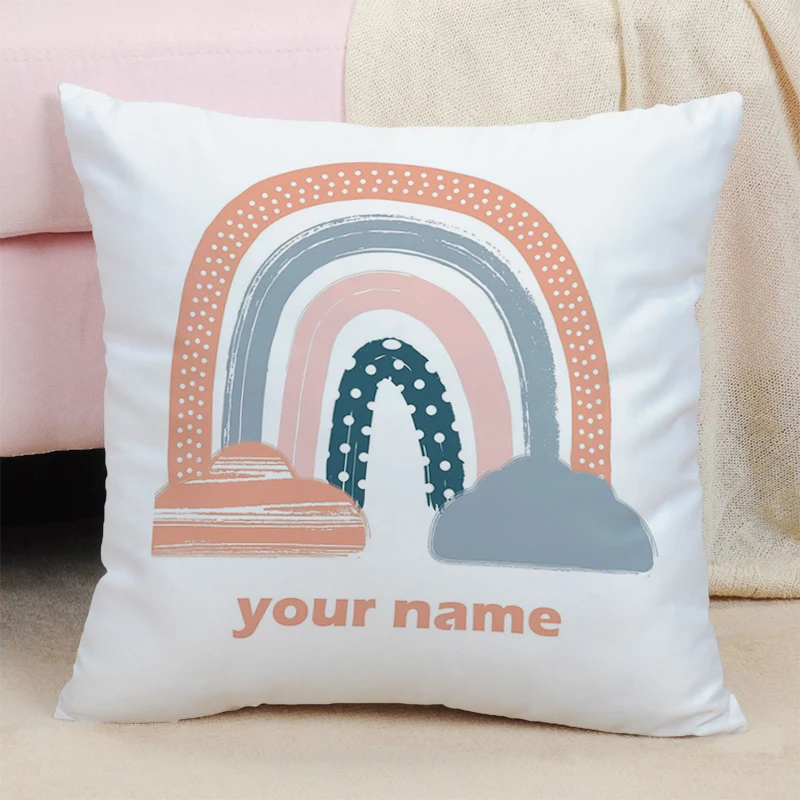 

Cushions Decoration Sofa Rainbow Office Chair Double Sided Printing Pilow Covers Coussin Canapé Elegant Cases for Pillow Cover
