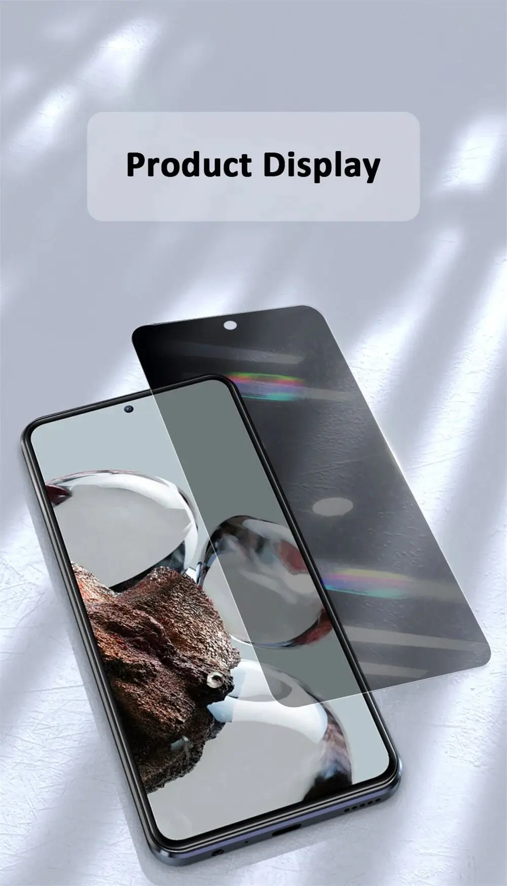 Privacy Tempered Glass Screen Protector Film - Anti-Spy