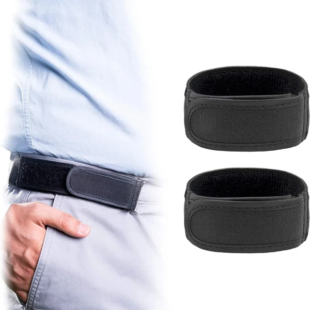 2pc/1pc New Buckle Free Waist Belts Men's Ultra-soft No Buckle Elastic Belts Fashion Comfortable  Belt Loop Buckle-Free Belt