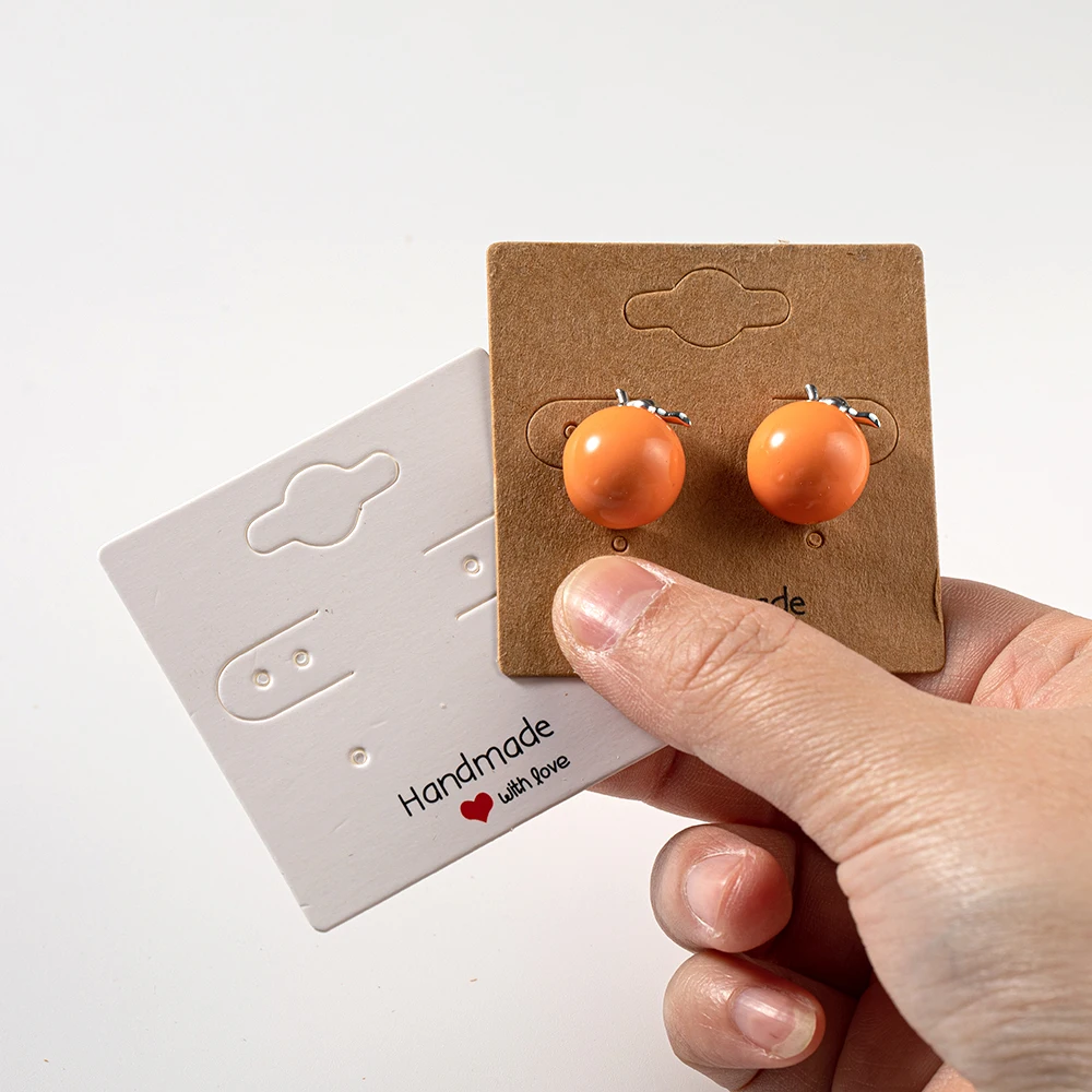 50pcs Earring Holder Cards Paper Tags For Necklace Bracelet