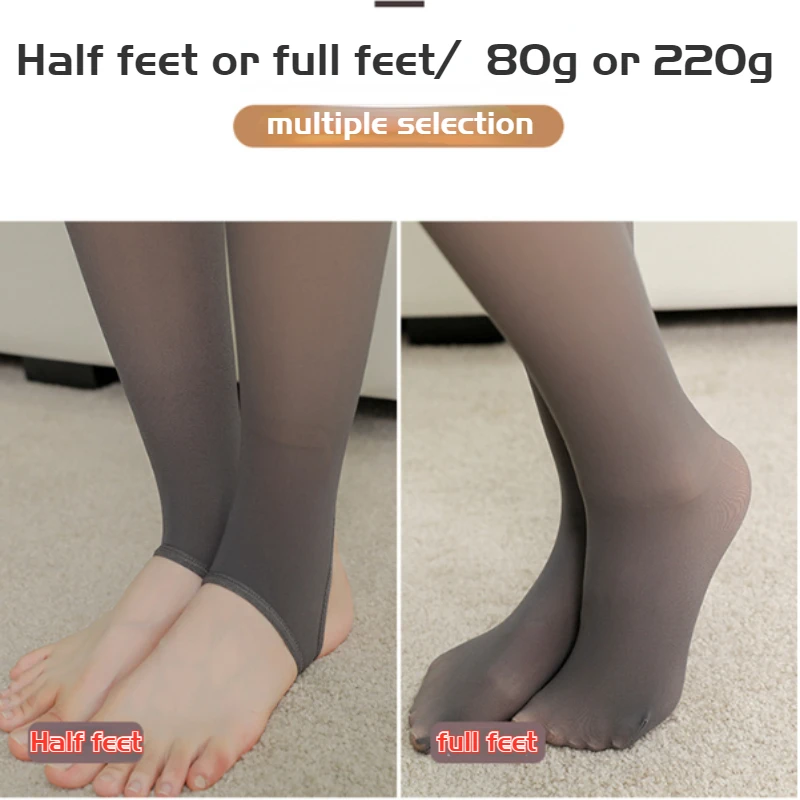 

Winter Translucent Pantyhose High Waist Translucent Tights Thick Thermal Tights Stockings Women Warm Pantyhose