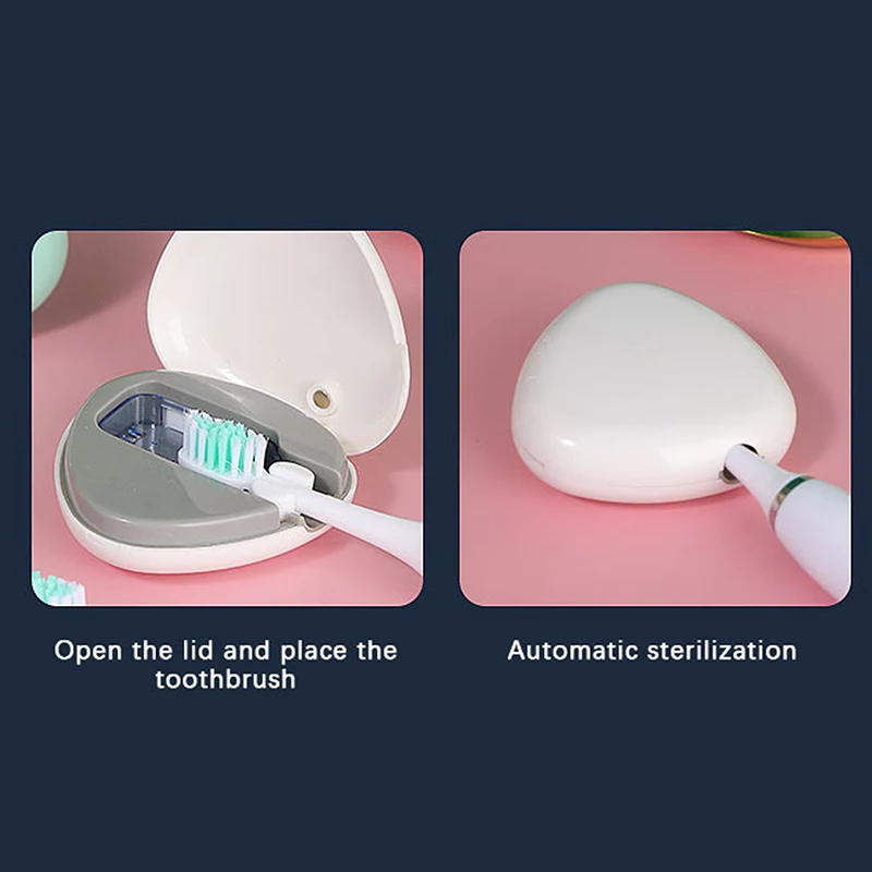 Toothbrush Sanitizer Blue Light UV Toothbrush Head Disinfection Box Sterilizer Portable Toothbrush Box