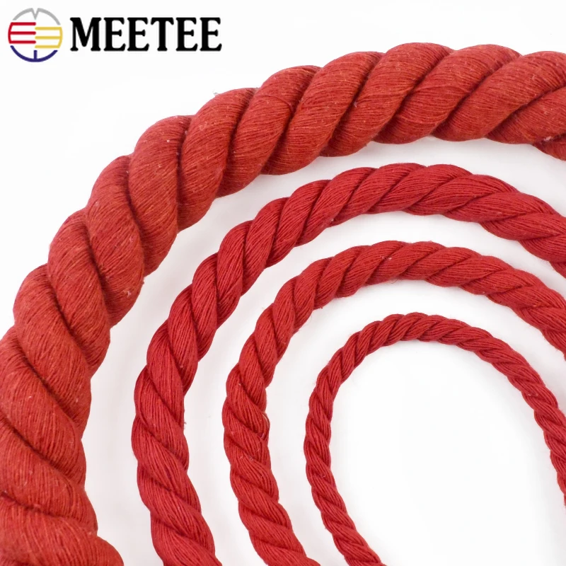 Versatile Red Twisted Cotton Cord for DIY Crafts and Accessories