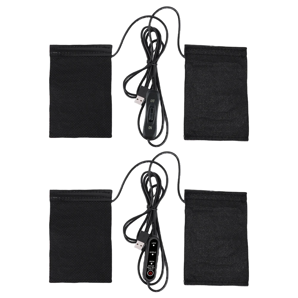 USB Motorcycle Heating Handlebar Cover 3 Gears Electric Heated Handle Cover Anti Slip Handlebar Heater Warmer for Outdoor Riding