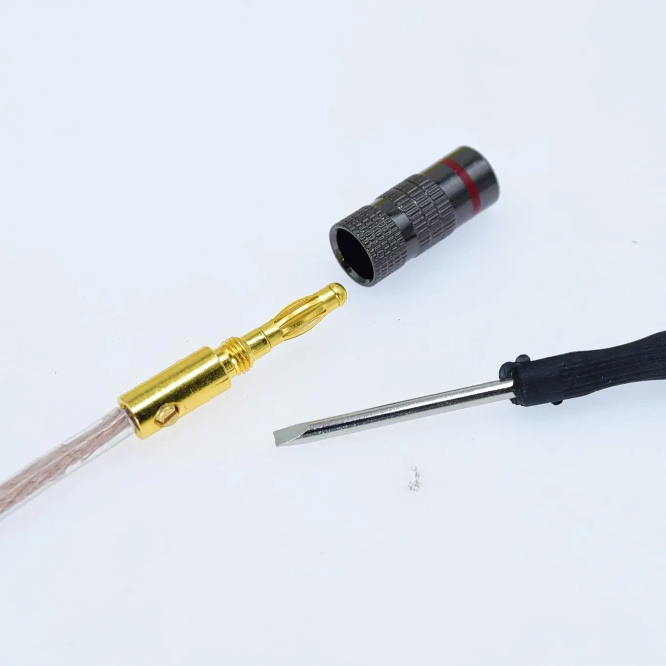 4 Spine Banana Placcate Oro 24K Per Cavi HIFI - Connettori Blocco Espansione Audiocrast - Foto 2