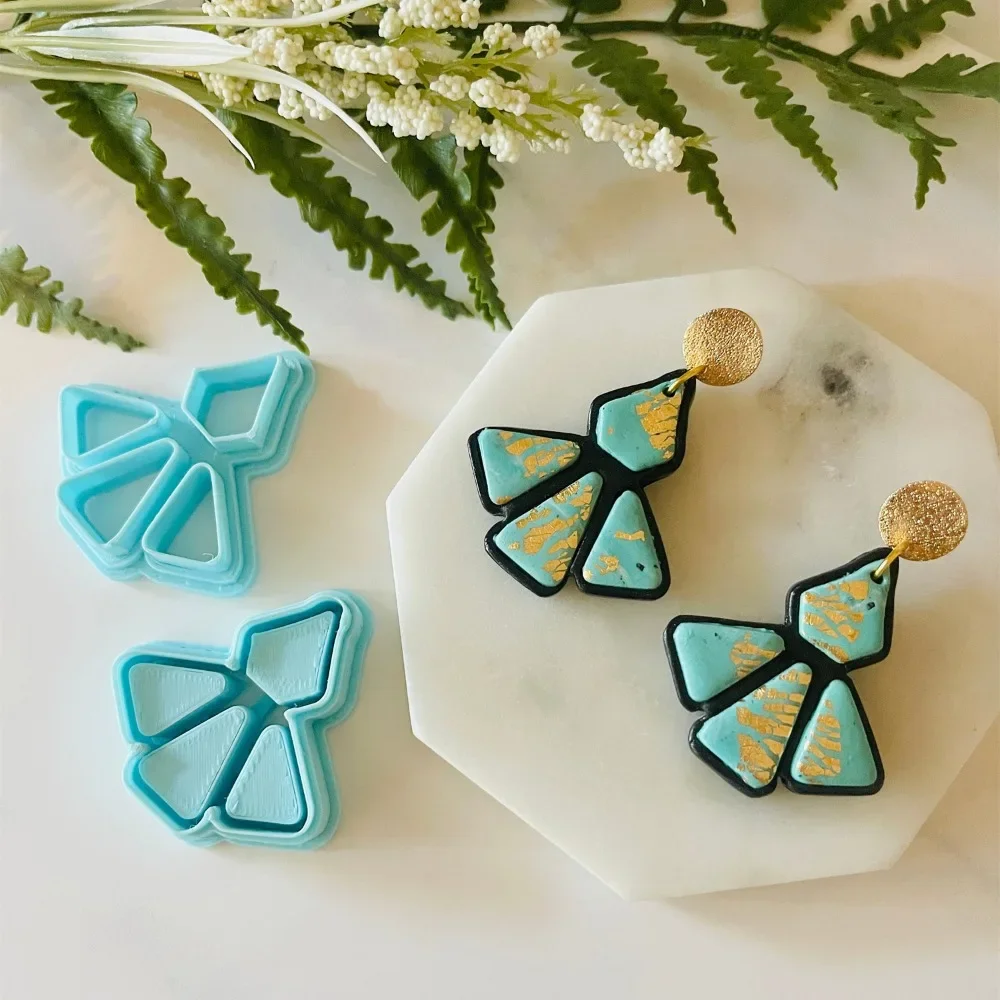 Chic Earrings Clay Mold Polymer Clay DIY Jewelry Pendants Embosser Soft Pottery Jewelry Making Tool Gem Earring Clay Cutters
