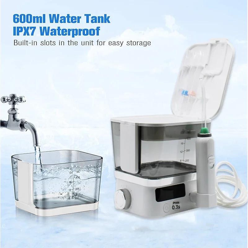 خيط تنظيف الأسنان بالماء ، جهاز ري الفم ببطارية قا...