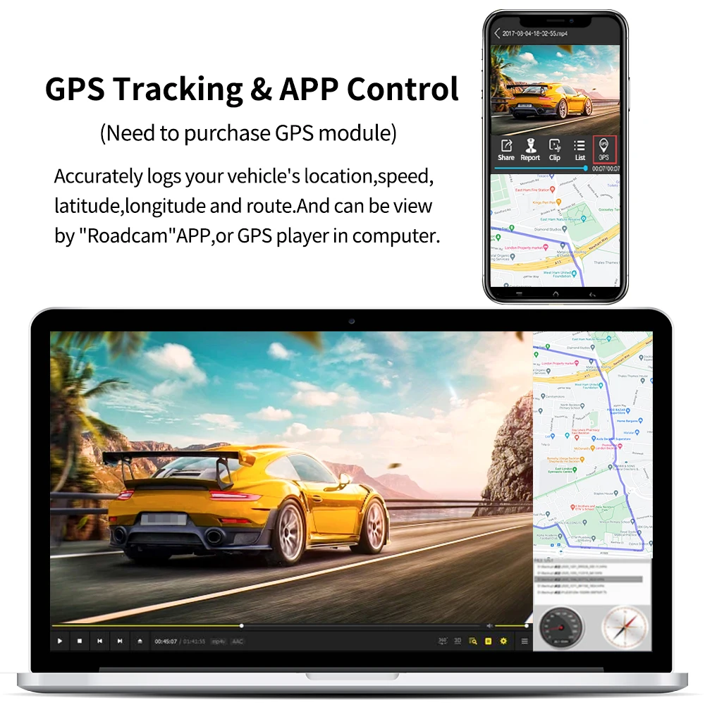 Dash Cam 10.26" 4K For Car Touch Screen Video Recorder Rearview Mirror ADAS 5G WiFi Rear Camera