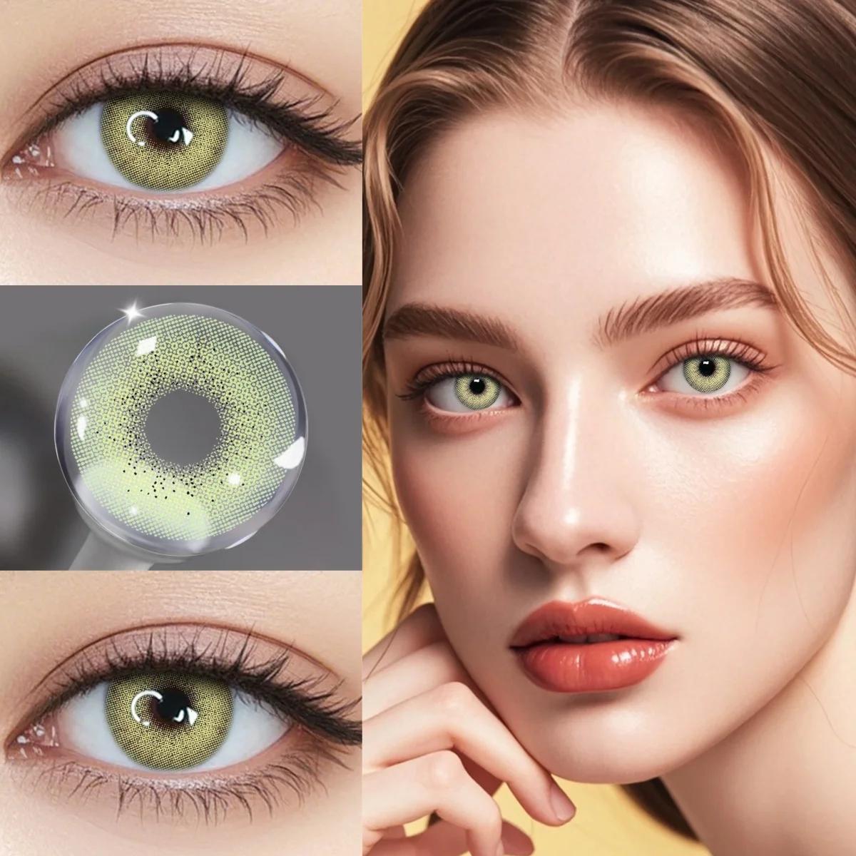 Emerald Green Color Contact Lenses for Women's Christmas Gift - Enhance Your Natural Makeup Look