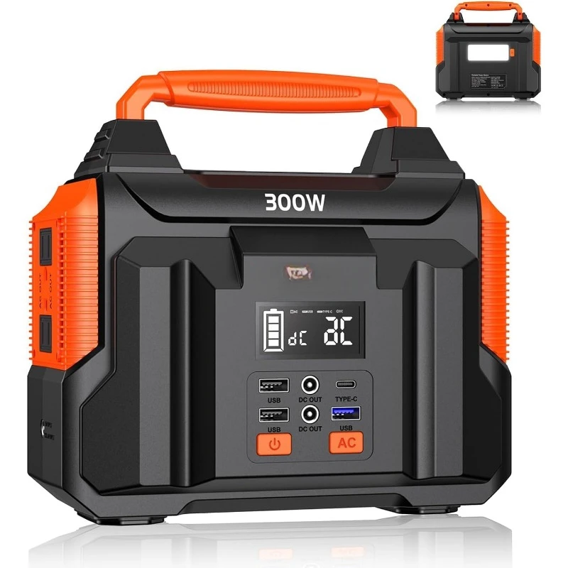 Portable Power Station 300W 257wh Lithium Battery Small Portable Generator for Home Use Camping Travel