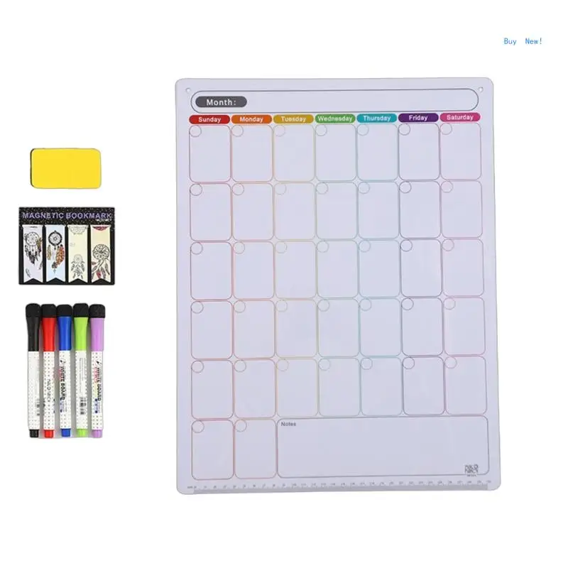 Fridge Calendar Weekly Planner Memoboard Magnetic Whiteboard Calendar Monthly Planner Board Grocery Shopping List
