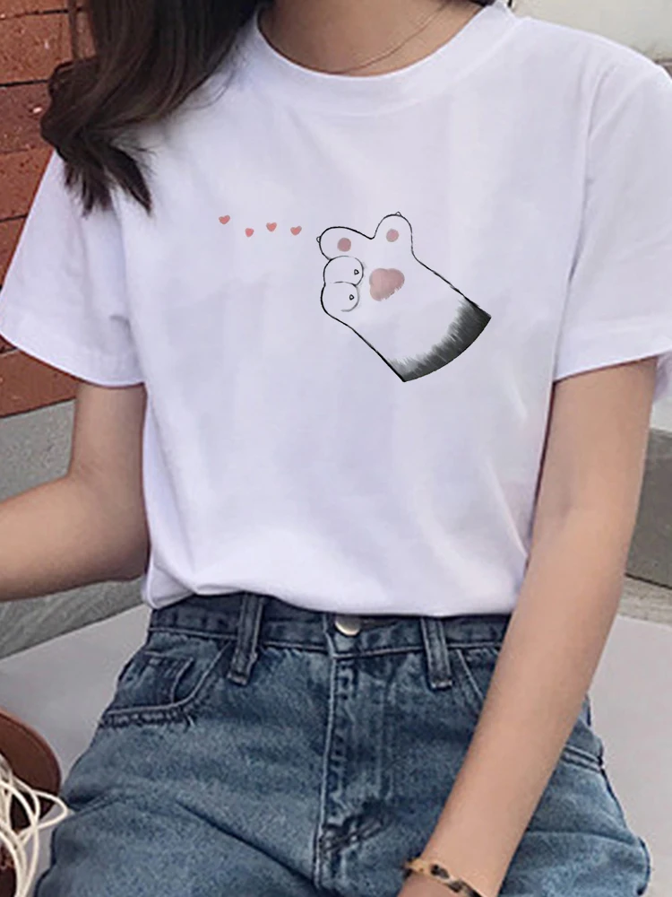 

Повседневная Свободная футболка Y2K в стиле 90-х, Винтажная футболка с коротким рукавом и мультяшным принтом, летняя повседневная футболка большого размера, футболки, топы