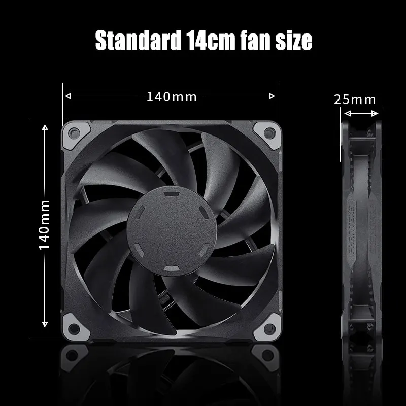 Phanteks-ventilador Silencioso para Cpu Rolamento Fdb em Cascata Alto Fluxo de ar M25-f140 F120 140 mm 120 mm Pinos Pwm 4002000rpm - Imagem 3