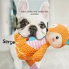 Pet Dog Plush Toy Cute Fox Elephant Bite Resistant Interactive Squeaky Dog Chewing Toy Dog Teeth Cleaning Sounding Doll Chew Toy 5